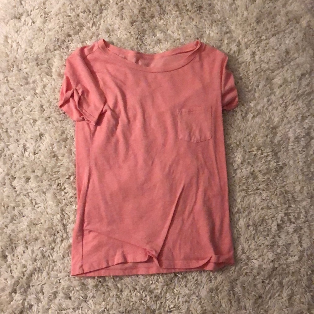 orange short sleeve top
